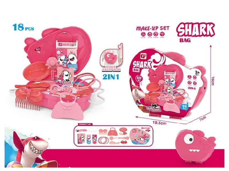 Cartoon Shark Makeup Set Backpack