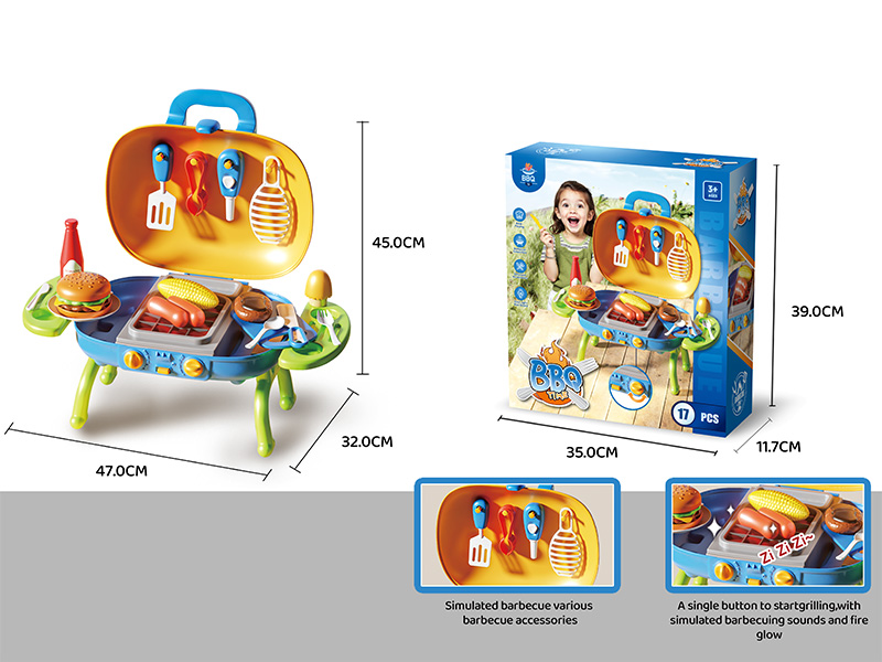 Barbecue Stand With Lights And Sound(Blue)