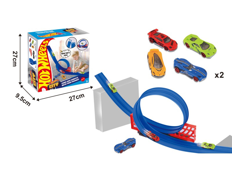 Hot Wheels Alloy Racing Car With 5-Meter Double Tracks