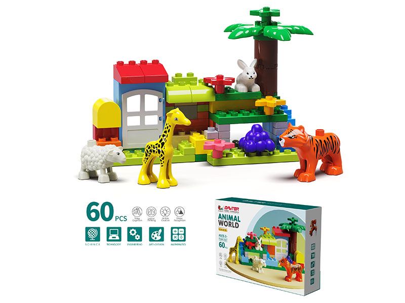 Animal World Building Blocks 60pcs