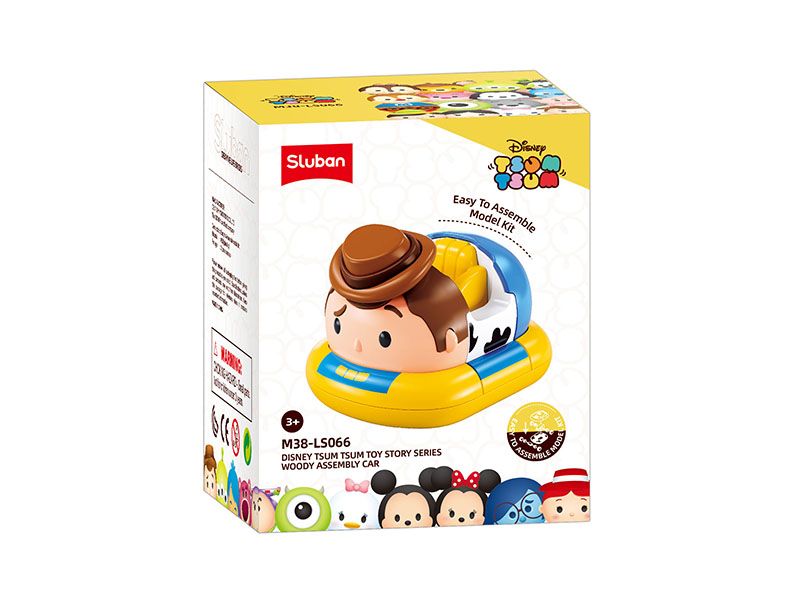 Disney Tsum Tsum Toy Story Series Woody Assembly Double Pull Back Bumper Car 20PCS
