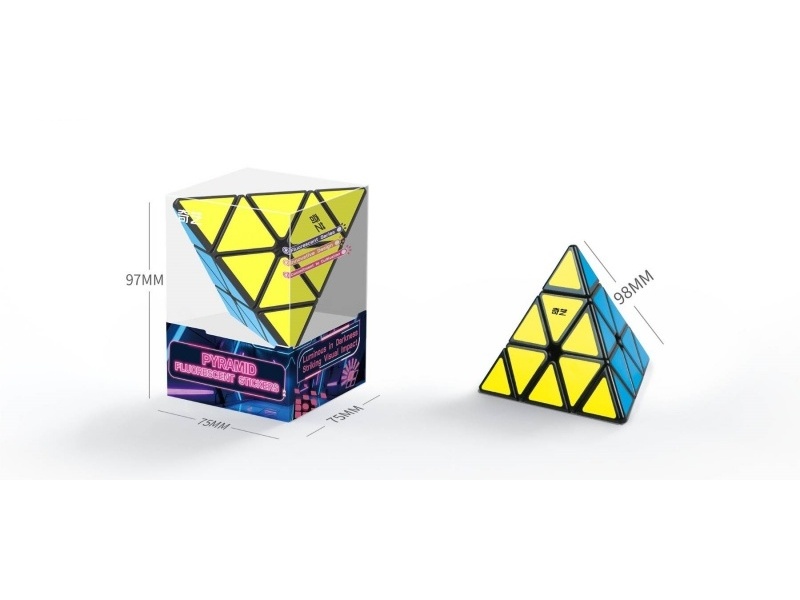 Luminous sticker pyramid Rubik's Cube