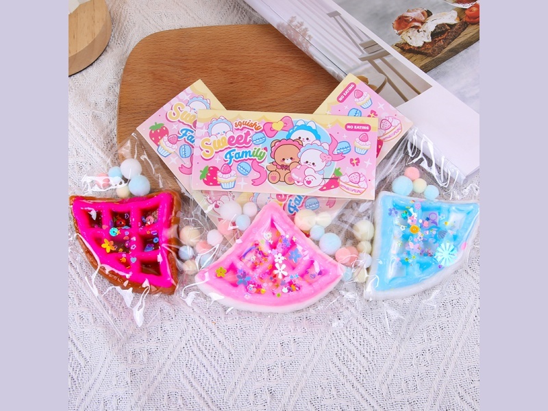 Jelly Kneading Fun Double-Layer Color Pizza Sequins + Pom-Pilling + Card Heads