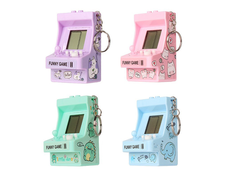Portable Mini Arcade Tetris Game Console Keychain