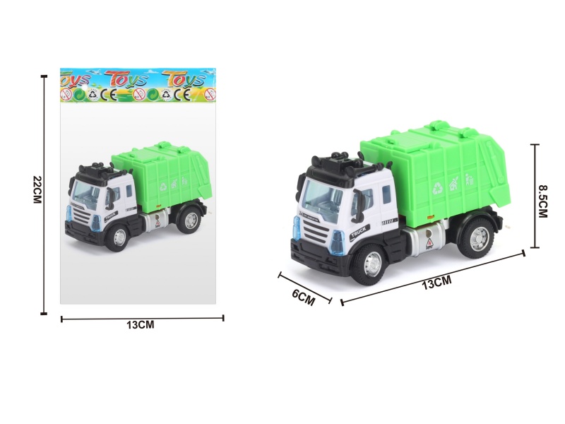 1:64 Huili European-Style Sanitation Garbage Truck