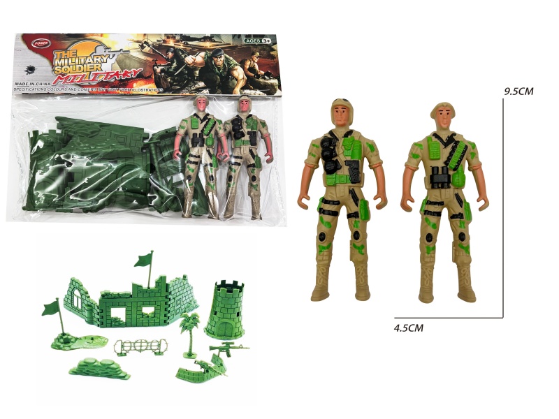 2 Soldiers' Military Uniforms (Desert Color)