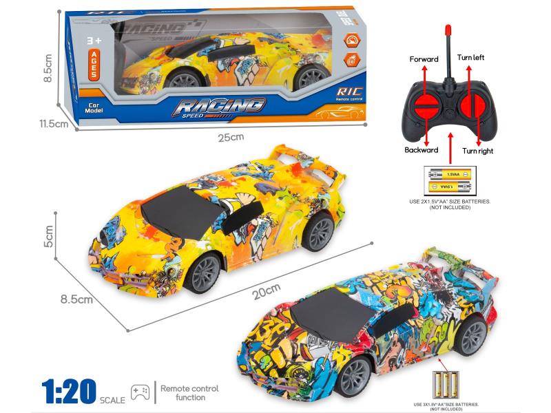 27MHz 1:20 4CH Graffiti Lamborghini Remote Control Car(Not Included Batteries)