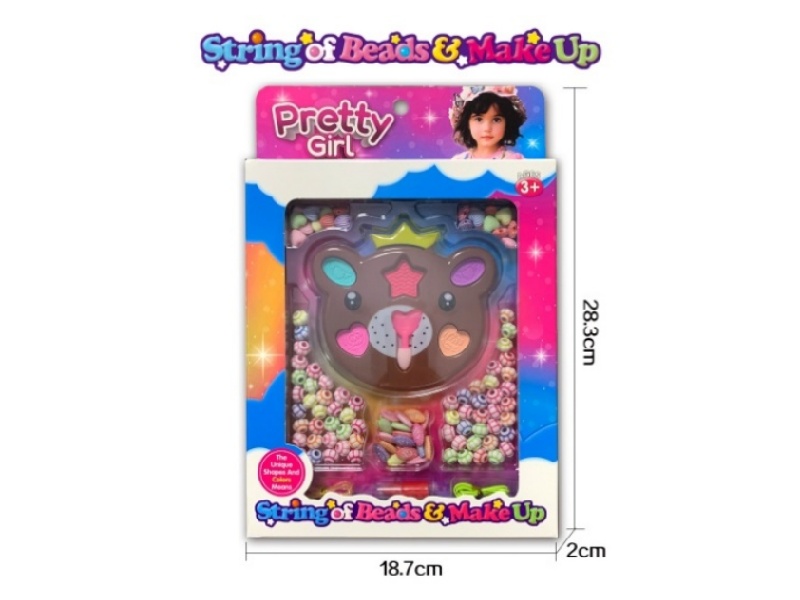 Bear Makeup Acrylic Bead Set