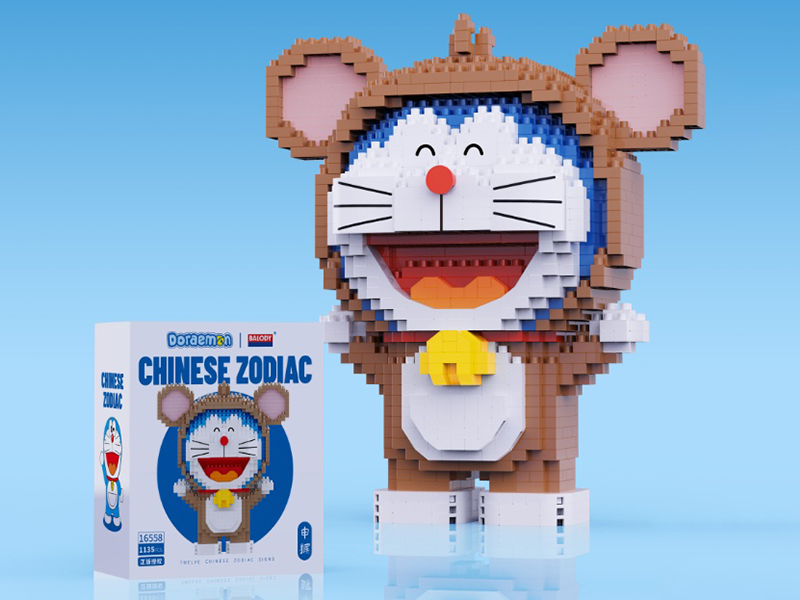 Doraemon Twelve Chinese Zodiac Sings Building Blocks - Monkey 1135pcs