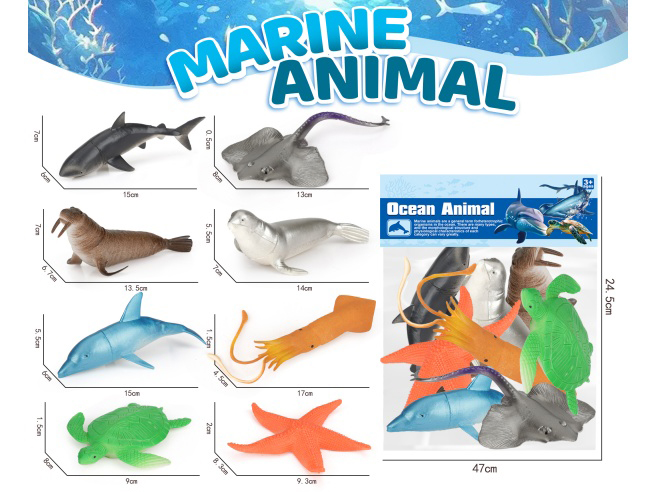 8-Piece Large Marine Animal Set