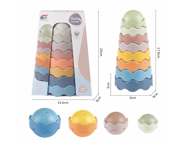 Wheat Stalk Blend Egg Lighthouse Jenga