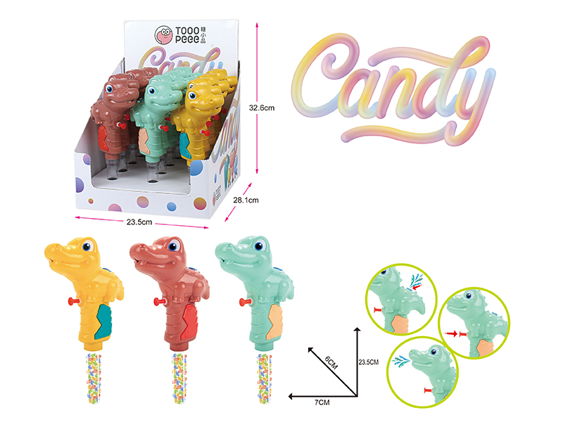Dinosaur Water Gun Candy Toys 12pcs