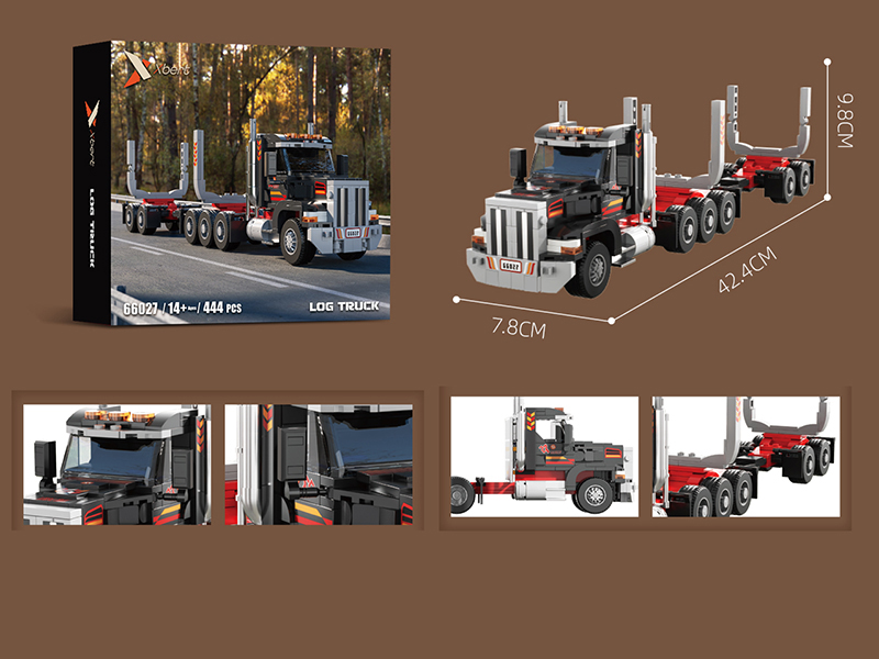 Log Truck Model Building Blocks 445PCS