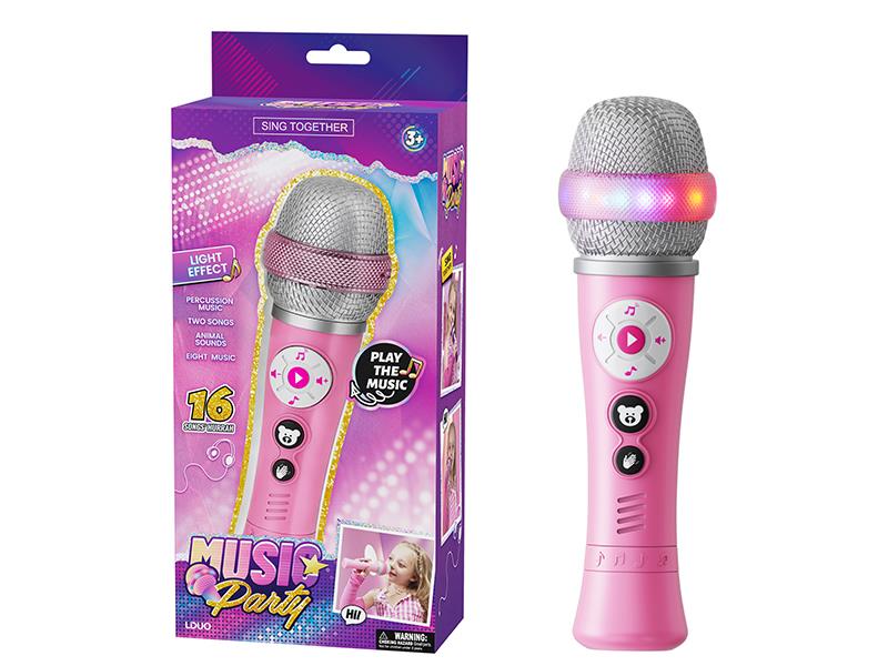 Microphone With Light And Music