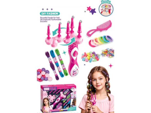 Electric 2/3 Strand Braiding 2-In-1 Set +Diy Beading (2 Aa Batteries Without Battery Pack)