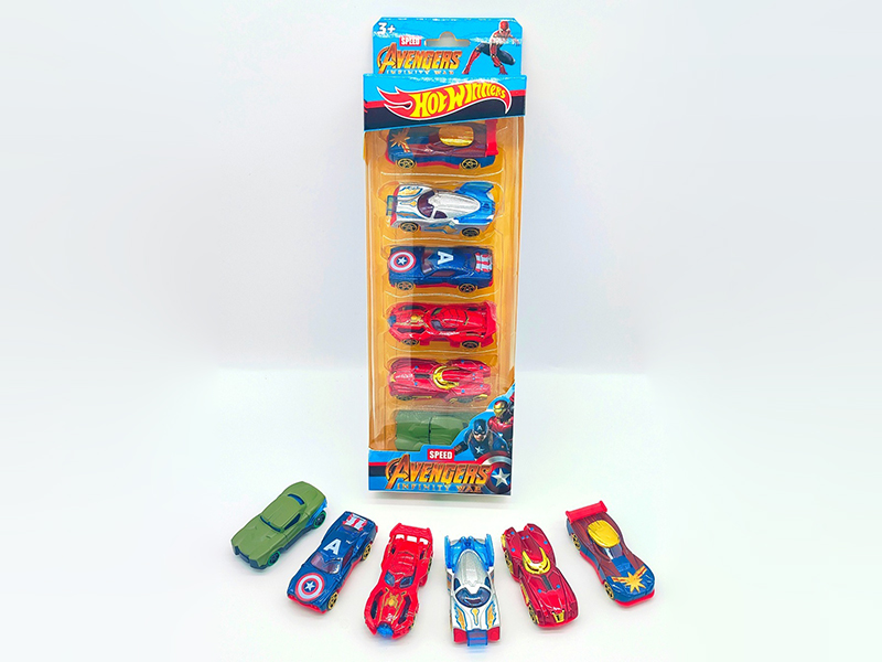 The Avengers Slide Alloy Cars 6pcs