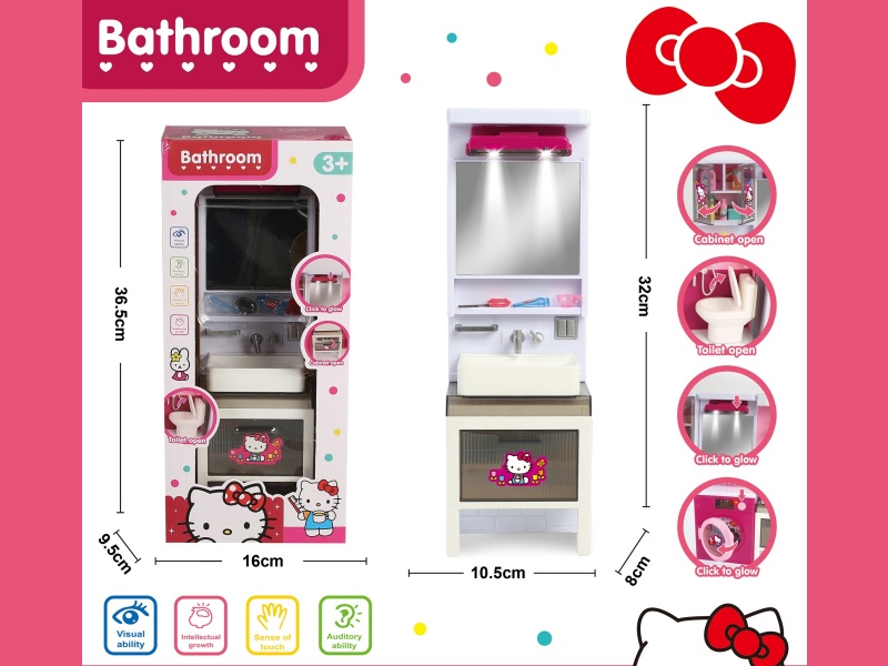 Play House In The Pink Bathroom