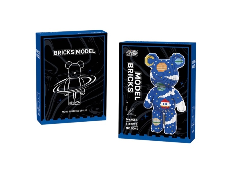 Building Blocks: Q Edition Star Bear - Blue (With Drawer) 5149Pcs
