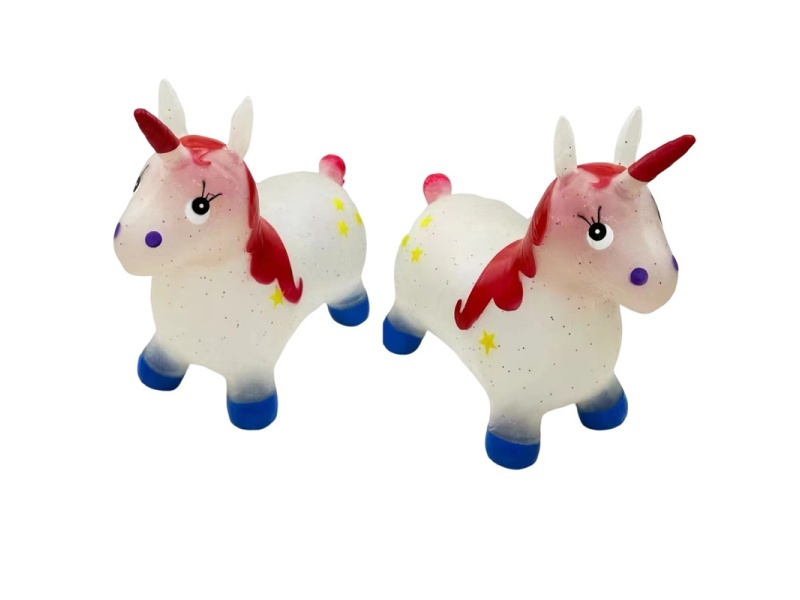 Aerated Transparent Gold Powder Unicorn (Soft Material)