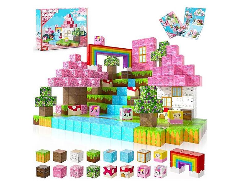Unicorn Paradise Magnetic Cube Building Blocks - 100pcs