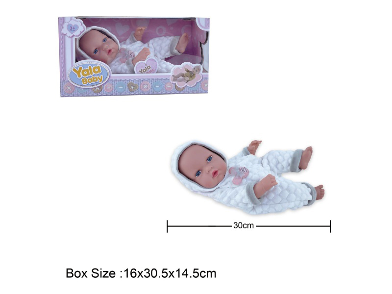 12-Inch Full Vinyl Baby Doll For Newborns