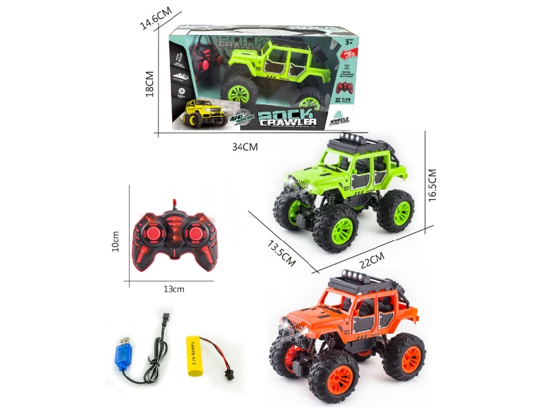 1:16 27Mhz 4CH Remote Control Wrangler Off-Road Vehicle With Lights(Included  Batteries)