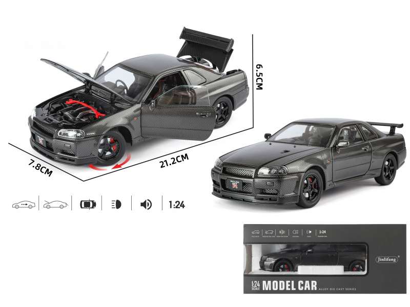1:24 GTR Carbon Fiber Version Alloy Car