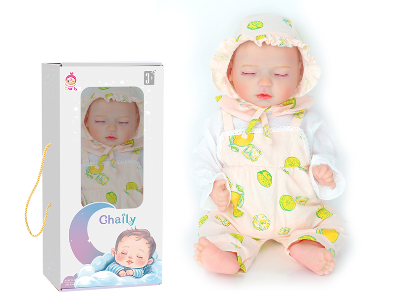 43cm Reborn Baby Doll With Diaper, Birth Card, Bottle, Magnetic Pacifier