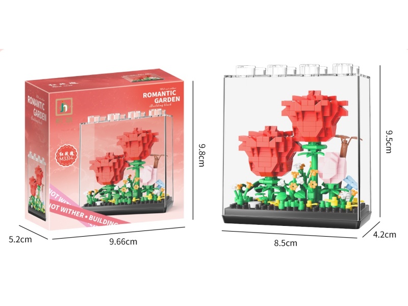 Building Blocks: 298 pcs Of Red Roses