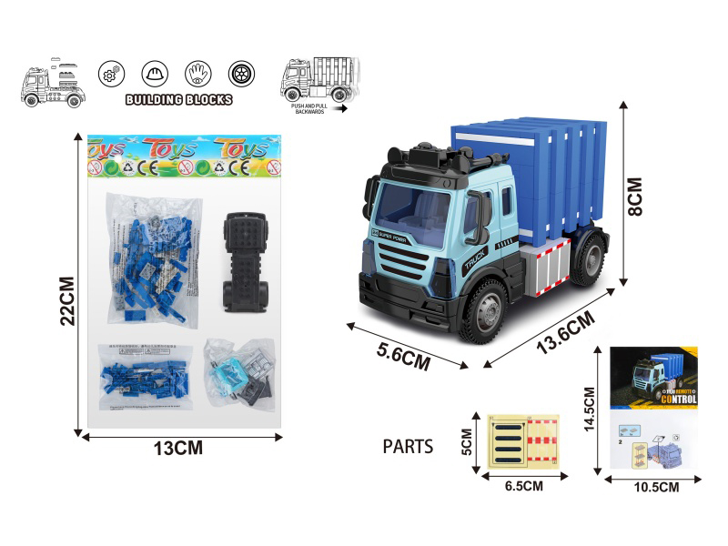 Building Blocks Pull Back Transport Truck