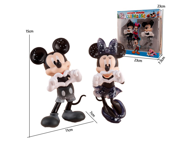 Solid Pvc Bixinqini Pair Set (Black And White) Children'S Toy Figurine