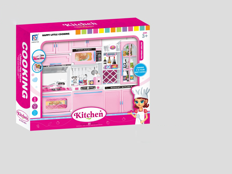 Pink Solid Color Kitchen And Kitchenware Set