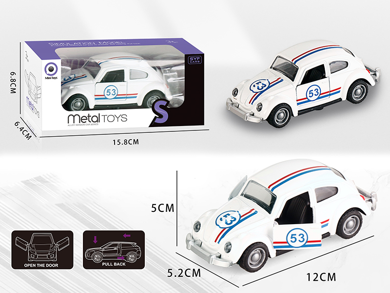 Pull Back Alloy Beetle Car
