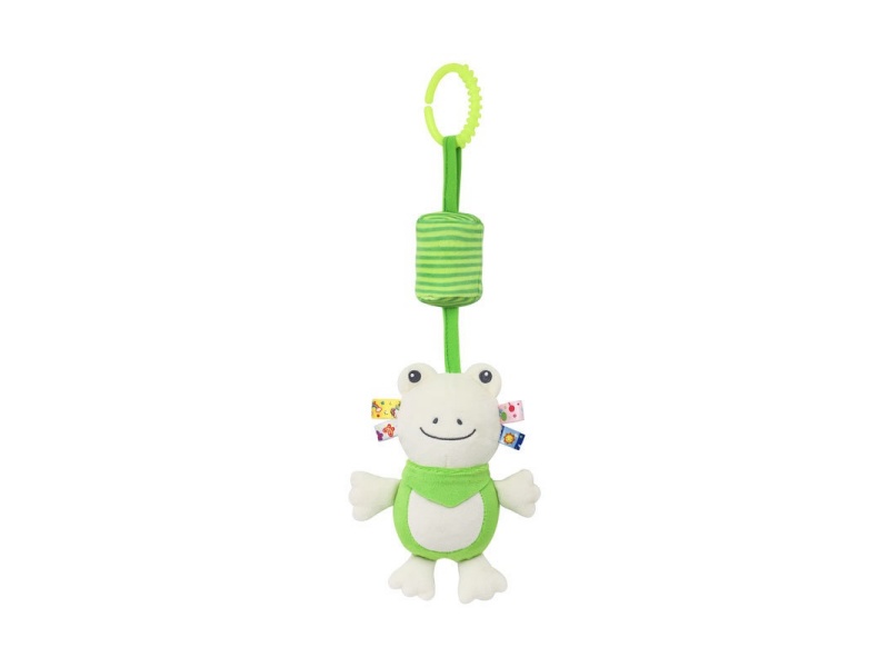 Green Frog Baby Soothing Bell Plush Pendant