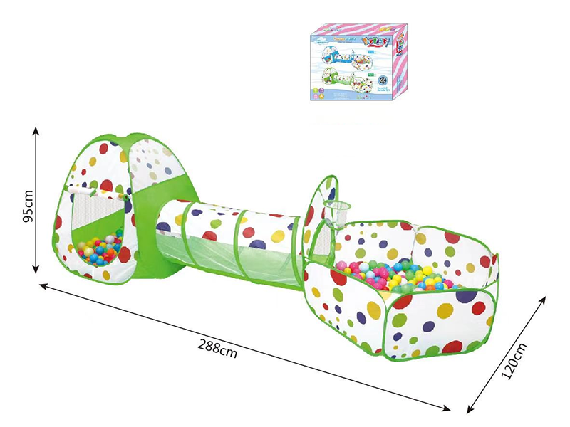 3 In 1 Tent + 60pcs Balls
