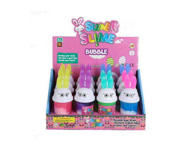Crystal Mud Slime Pull Mud Rabbit 2-Color Putty