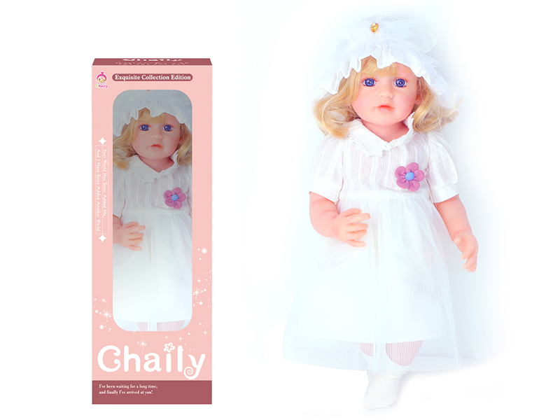 55CM Soft Glue Reborn Baby Doll(Machine Hair Transplant)With Diaper, Birth Card, Hat