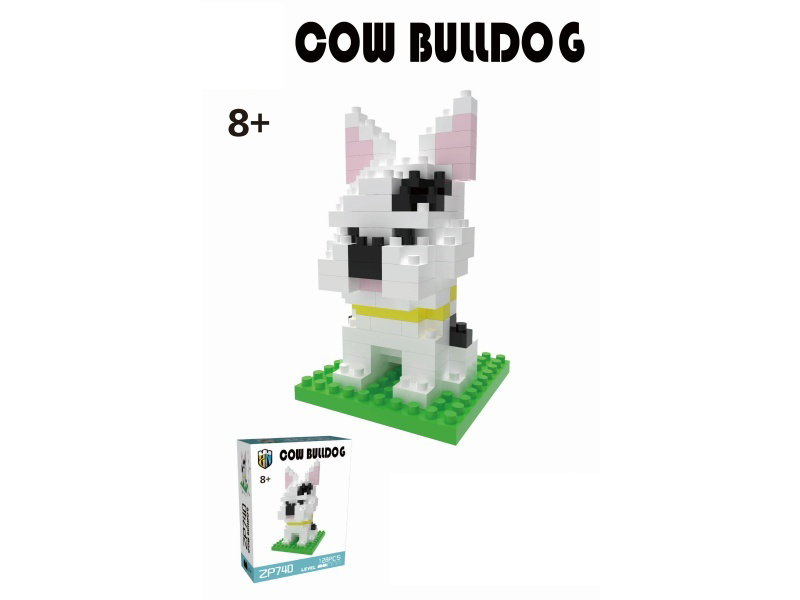 Cow Method Dog Fighting Building Blocks Dog Series 128 PCS