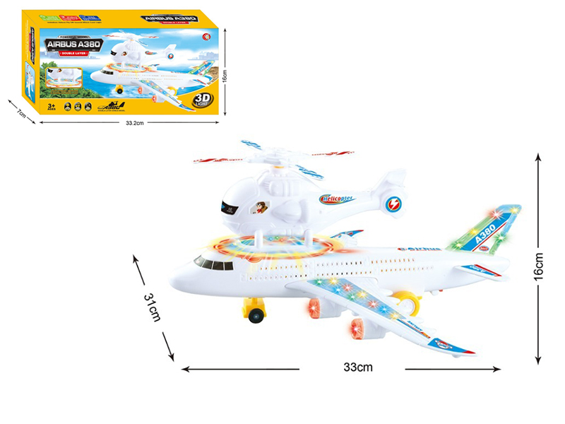 B/O Go And Bump Double-Decker Luxury Airplane With Lights