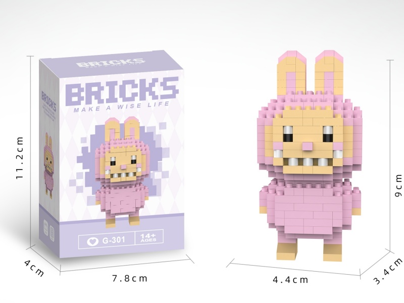 Building Blocks: 230 PCS Of Pink And Red Dolls