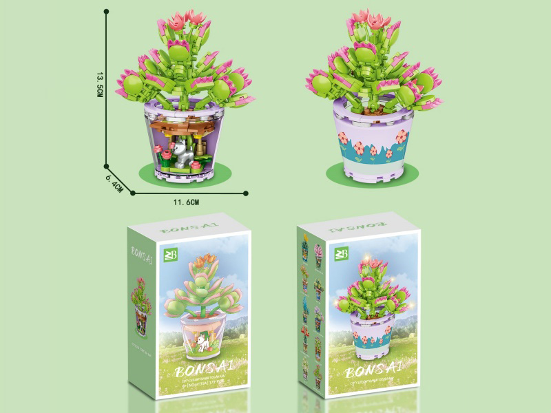 Building Blocks: Succulent Building Block Flower Shop 172 Pieces