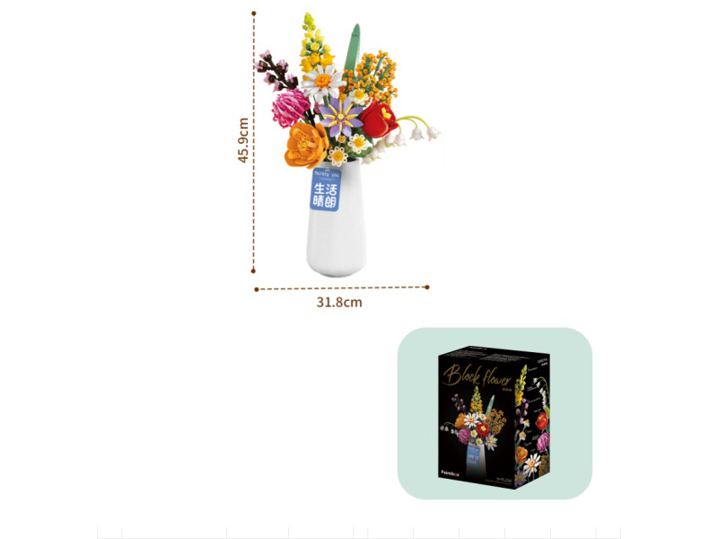 Building Blocks: 1070 Pcs Of Fragrant Building Block Vases