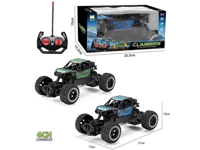 Four-Way Remote-Controlled Climbing Vehicle (Mixed Blue And Green Colors, No Electricity Included)