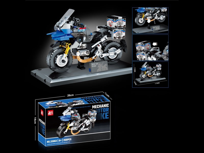 Building Blocks: 269 Pieces Motorcycle Series