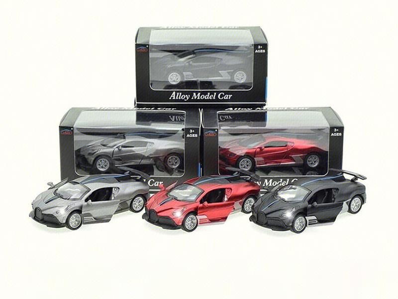 Pull Back Alloy Open Door Bugatti Sports Car(With Sound And Light)