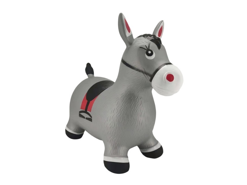 Inflatable Painted Silver Horse With Flash Music