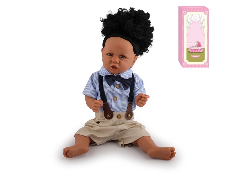 60Cm Reborn Soft Rubber High-Fidelity Baby Doll (Pp Car Hair) With Bottle, Magnetic Pacifier, Diaper, Birth Card