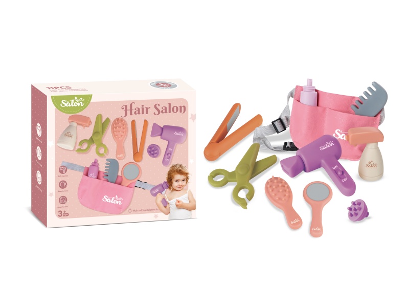 Soft Rubber Role-Playing Girl Hair And Grooming Set