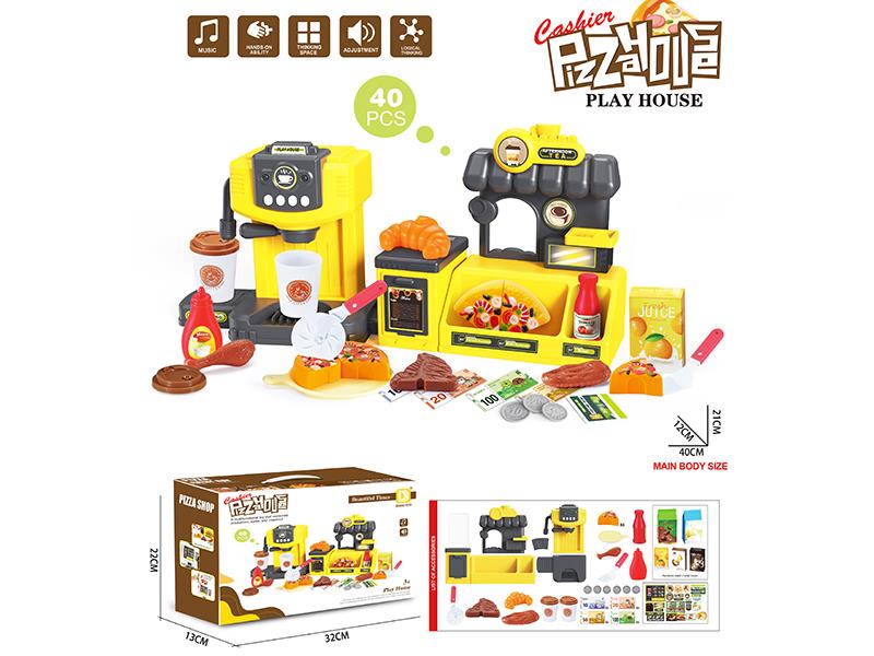 Pizza House Cashier Pretend Play Toy 40pcs