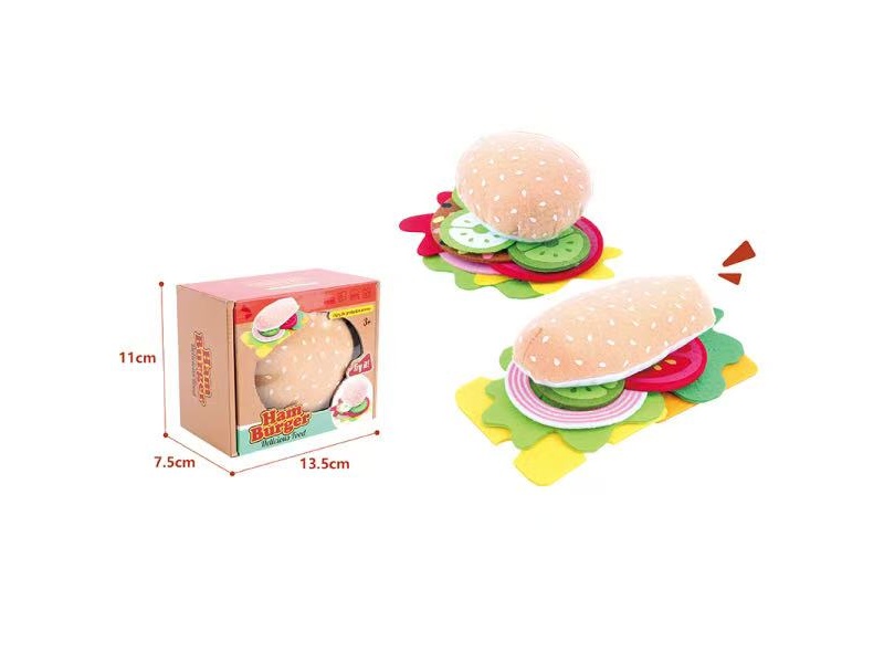 DIY Hamburgers And Hot Dogs Felt Toys